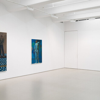 Lynette Yiadom-Boakye, Many a moonlit caveat, exhibition view. Courtesy of Jack Shainman Gallery