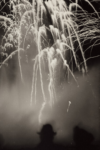 American 20th-century, Untitled (Silhouette of couple watching fireworks) (detail), 1930s. Courtesy of National Gallery of Art, gift of Robert E. Jackson