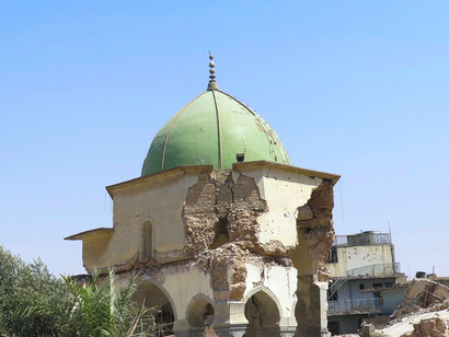 La mezquita de al Nuri completamente destruida