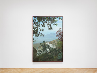 Jake Longstreth, Where we’re going we need roads, exhibition view. Courtesy of Galerie Max Hetzler