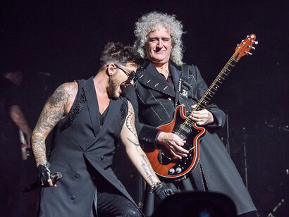 Adam with Brian May. Photo: www.focushamne.com