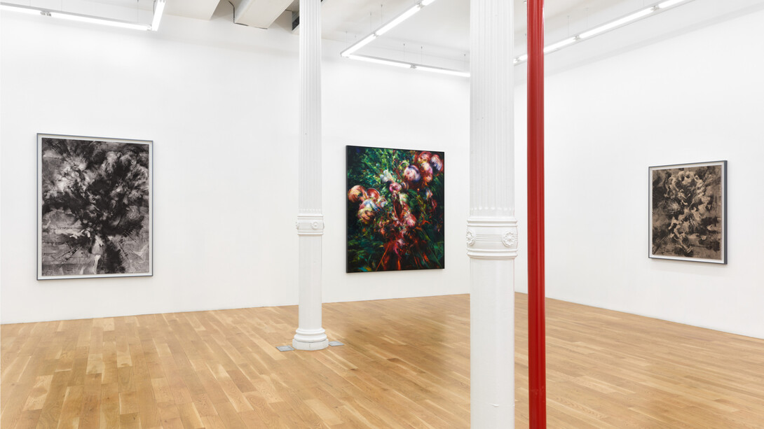 Hugo Wilson, Whatever Gets You Thru the Night, installation view. Courtesy of Nicodim Gallery