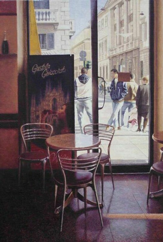 Mike Briscoe, Early Morning Milan 2, oil on linen, 35.5 x 25.5 cm