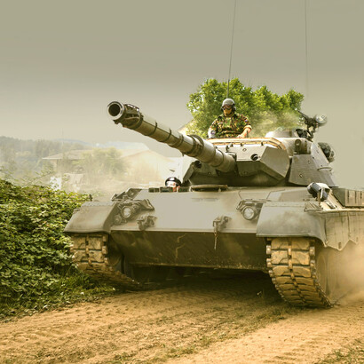 Tanks represent the extent to which countries are ready to spend on warfare