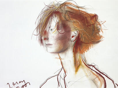 Tilda Swinton, b. 1960, 2001, John Byrne, Medium Pastel on paper, Size 48.70 x 68.60 cm, Scottish National Portrait Gallery
