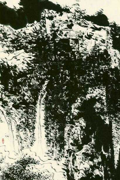 Ou Da Wei (b. 1947), Mountains of Chaos, 2014, With two seals of the artist, Ink on paper, 177 x 93 cm; (69 3/4 x 36 5/8 in.), © the artist. Courtesy of Ben Brown Fine Arts Hong Kong