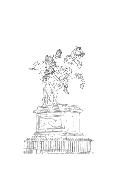 Jérôme Allavena, Crack Wham Baoum, 2011, serie de 9 dessins numériques, impression A4 (21 x 29,7 cm)