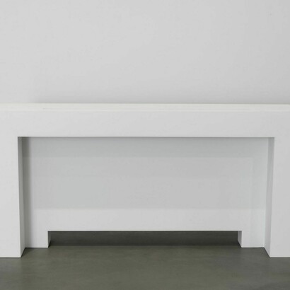 Jacob Kassay, BRU, 2016, Aluminum, urethane
28 3/8 x 57 3/4 x 10 7/8 inches (72.1 x 146.7 x 27.6 cm), JK 483. Courtesy of 303 Gallery 