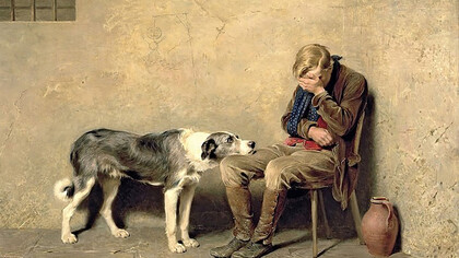 Painting called Fidelity by Briton Riviere (1840–1920)