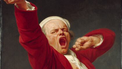 Joseph Ducreux’s, 1783 - Self-Portrait, Yawning (detail)