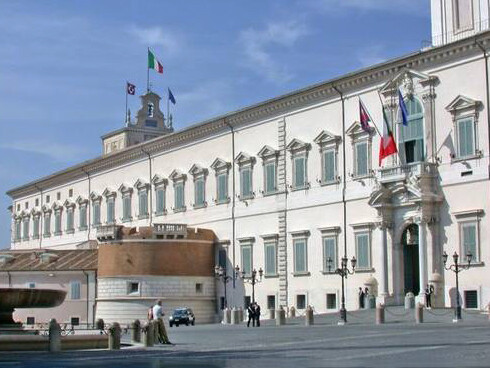 Il Palazzo del Quirinale, sede della Presidenza della Repubblica