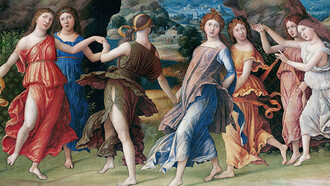 Andrea Mantegna, Parnaso, particolare