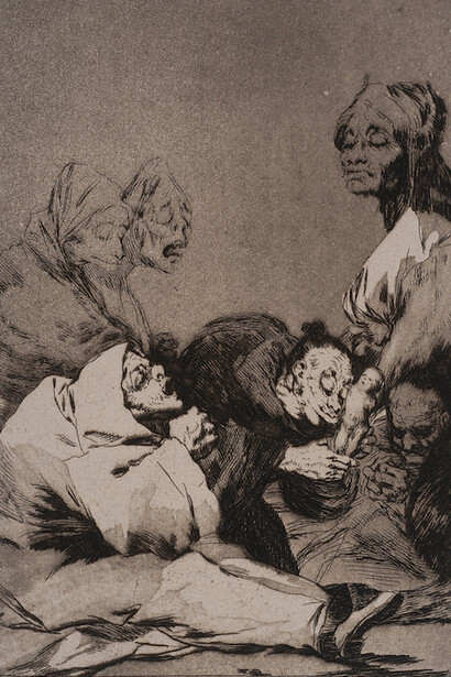 Francisco Goya, Obsequiá el maestro (ossequio al maestro). Cortesia di Davis & Co.