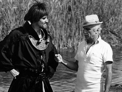 Mario Monicelli e Vittorio Gassman sul set dell'"L’armata Brancaleone"