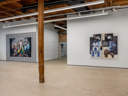 Various artists, Thus masked, the world has a language, exhibition view. Courtesy of Mariane Ibrahim Gallery
