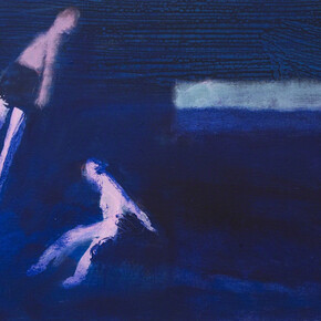 Katherine Bradford, Two Swimmers, Ultra Marine, 2016. Courtesy of Sperone Westwater