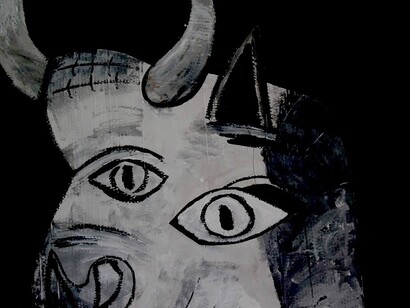 Detalle de la cabeza de toro («Guernica»)