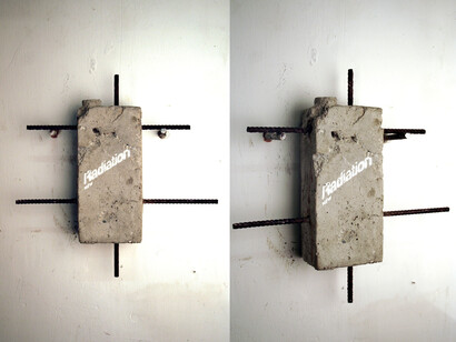 Andrea Francolino, Radiation, 2012, concrete, 30 x 30 x 6 cm