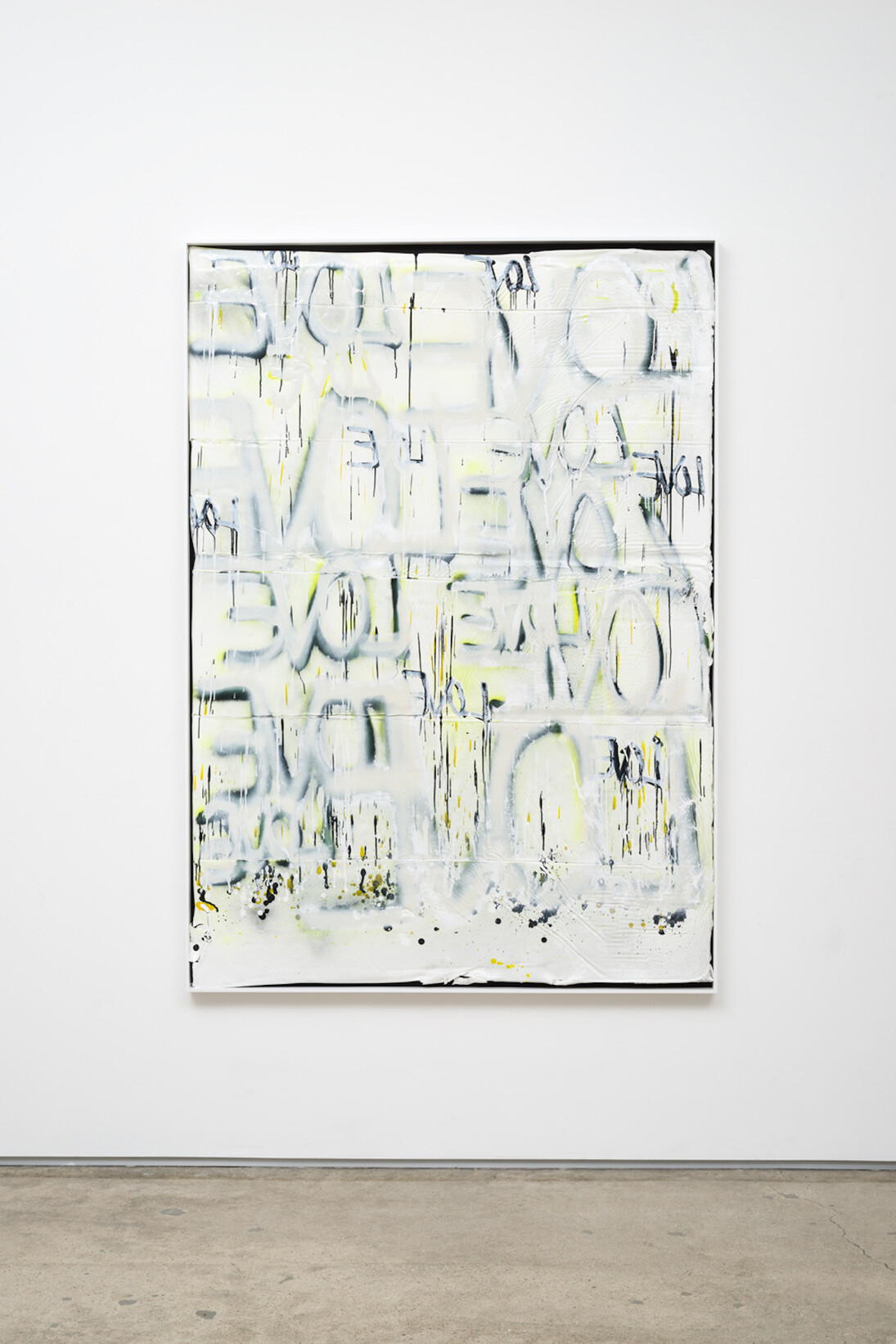 Kendell Carter, Waves for McQueen, 2016, Cast latex and aerosol float mounted in frame, 80 x 56 1/2 in. Courtesy of Edward Cella Art & Architecture  