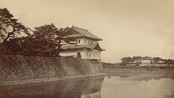 Raimund Stillfried von Rathenitz, Imperial castle (detail), Tokyo, Japan, ca. 1875. Courtesy of the Albertina Museum