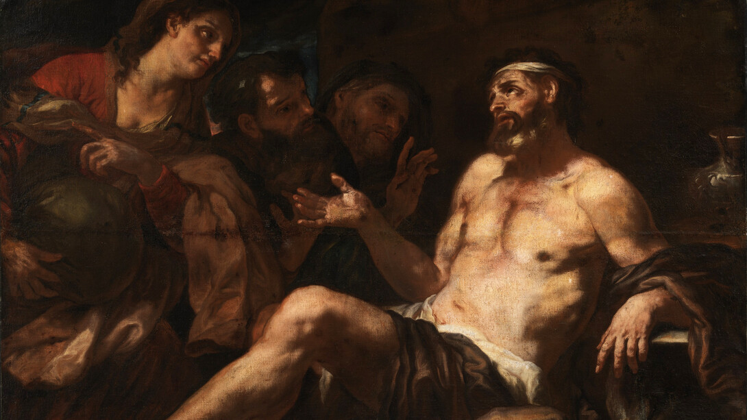 Job and His Comforters by Luca Giordano c. 1700