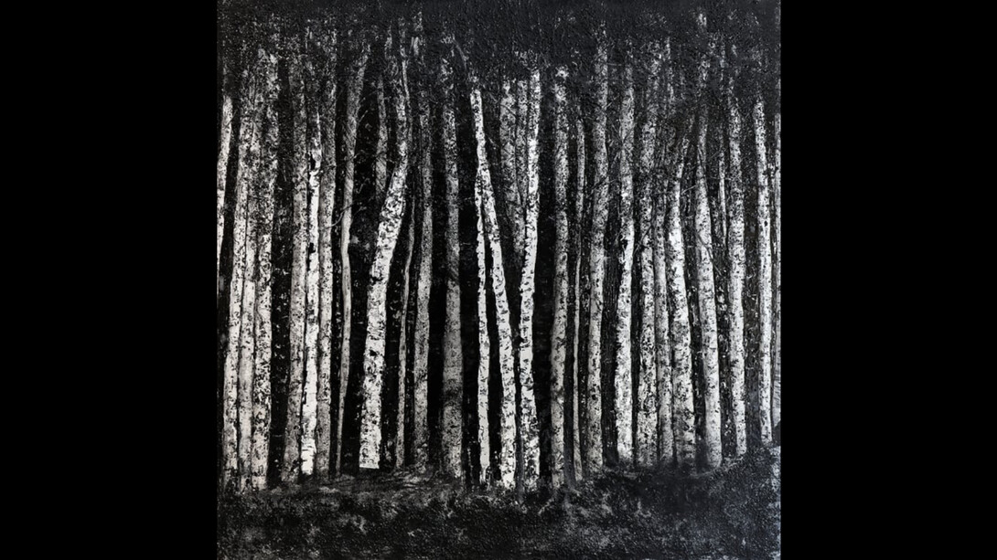 Haleh Mashian, Moonlight Sonata, mixed media on canvas, 72x72 inches, copyright the artist. Courtesy of the artist and Mash Gallery