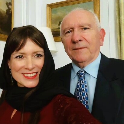 Elisabetta Petrolati con l'ambasciatore Bruno Scapini
