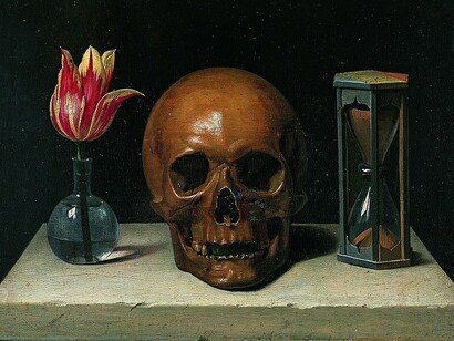 Philippe de Champaigne, Natura morta con teschio, 1671