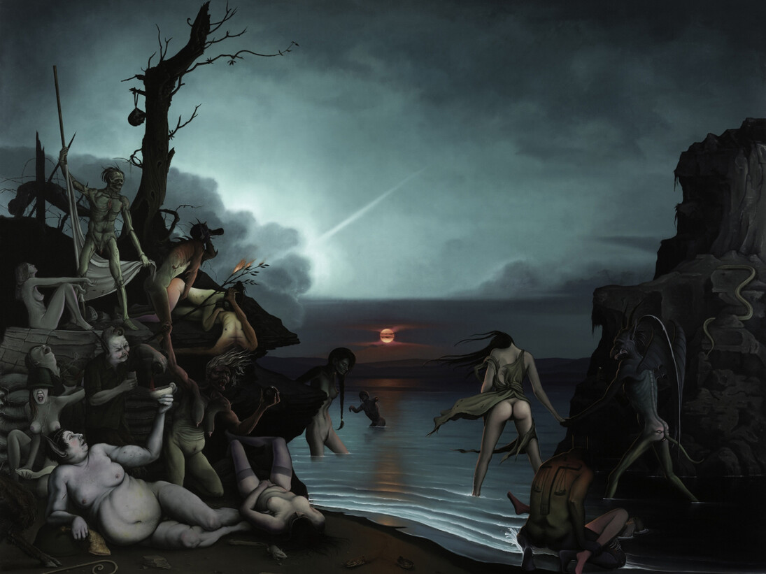 John Stark, 'The Siege', 2014 Oil on wood panel, 122 x 154 cm