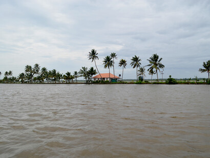 House in the middle of waters
