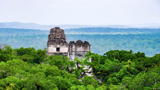 Ruinas mayas en la selva de 'El Petén' en Guatemala