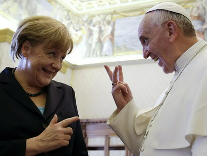 Angela Merkel and Pope Francis