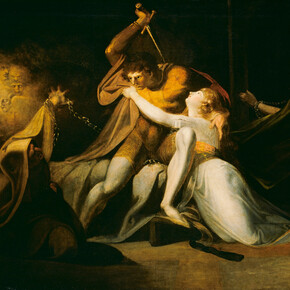 Percival befreit Belisane aus der Bezauberung der Urma, 1783 (Percival delivering Belisane from the enchantment of Urma), 1783
,
Öl auf Leinwand
99,1 x 125,7 cm
Tate, London