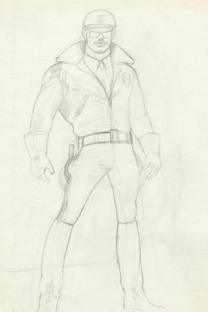 Tom of Finland, Untitled, 1980, graphite on paper, 41.9 x 29.7 cm, (MA-FINLT-00008), Copyright Tom of Finland ® Foundation