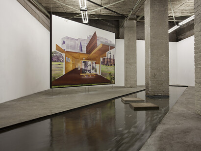 Paolo Chiasera, The art of conversation, 2012, oil on canvas, installation view at PSM , Berlin, courtesy PSM, Berlin, photo credit: Attilio Maranzano