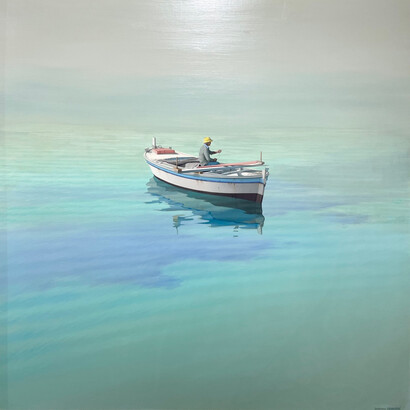 Zvonimir Mihanović, Oil on canvas, 36x36 in with frame, signed