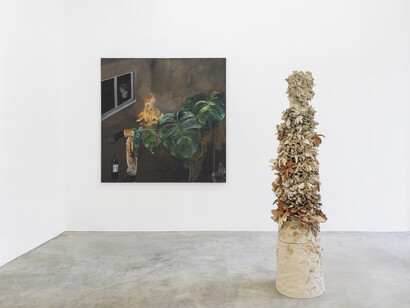 Various artists, Portals to unwritten time, exhibition view. Courtesy of Perrotin