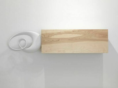 Piero Golia, Sculpture on pedestal #3, 2013, Bondo, spray paint, and wood15 1/2 x 65 1/2 x 15 inches39.4 x 166.4 x 38.1 cm © Piero Golia. Courtesy of the artist and Gagosian Gallery. Photography by Rob McKeever.
