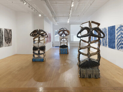 Whitney Oldenburg, Hardening the braces, exhibition view. Courtesy of Chart