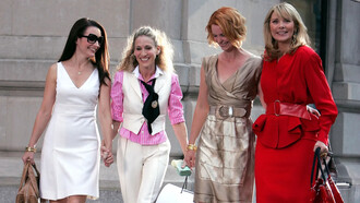 Carrie, Miranda, Samantha e Charlotte, elenco da série de sucesso Sex and The City