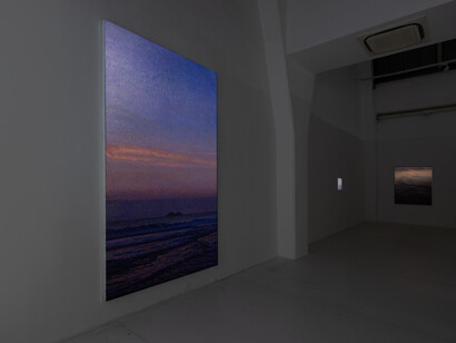 Che Jianquan, Water scroll, exhibition view. Courtesy of Tokyo Gallery + BTAP