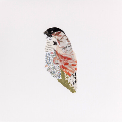 Ekin Su Koç,  Migratory Bird , 2018, collage on paper, 25x25cm
