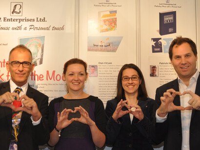 Pierre with Hungarian publishers in Frankfurt book fair