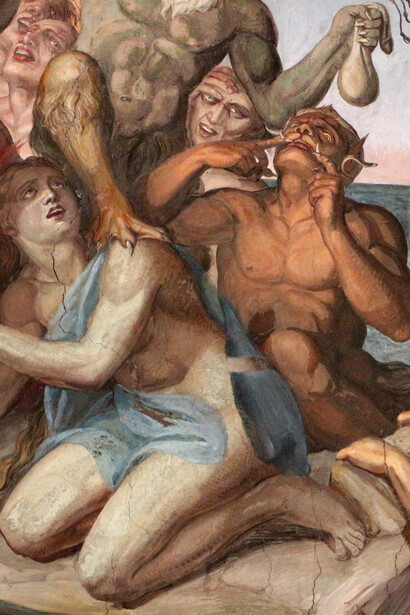 Joseph Anton Koch, Inferno (dettaglio), 1825-28