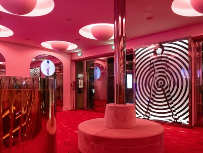 Inside the Crazy Horse establishment in Paris, France