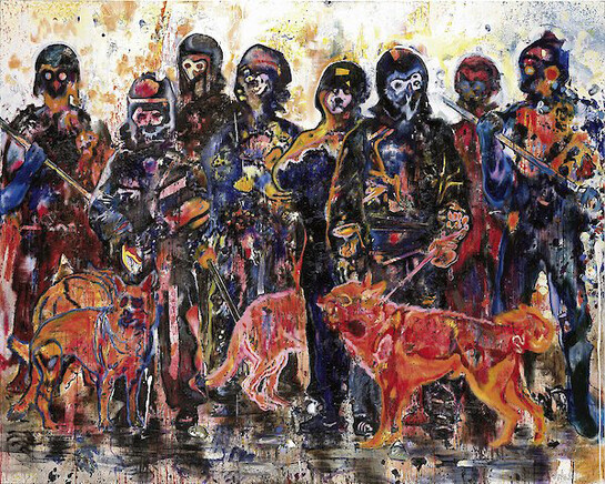 Daniel Richter, Dog Planet, 280 x 351 cm, on private loan © VG Bild-Kunst Bonn, 2017