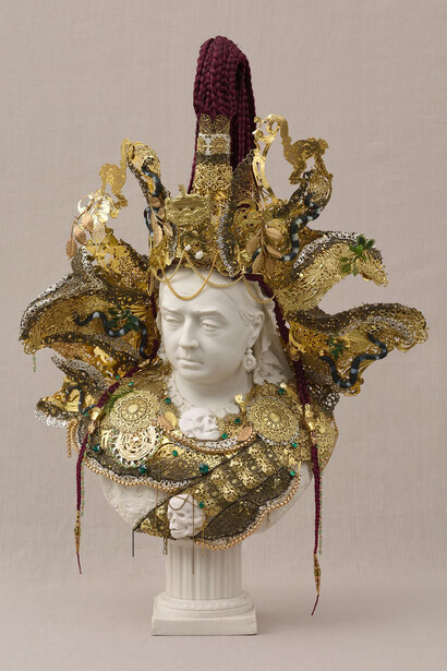 Hew Locke, Souvenir 20 (Queen Victoria), 2024. Courtesy of the artist and the British Museum