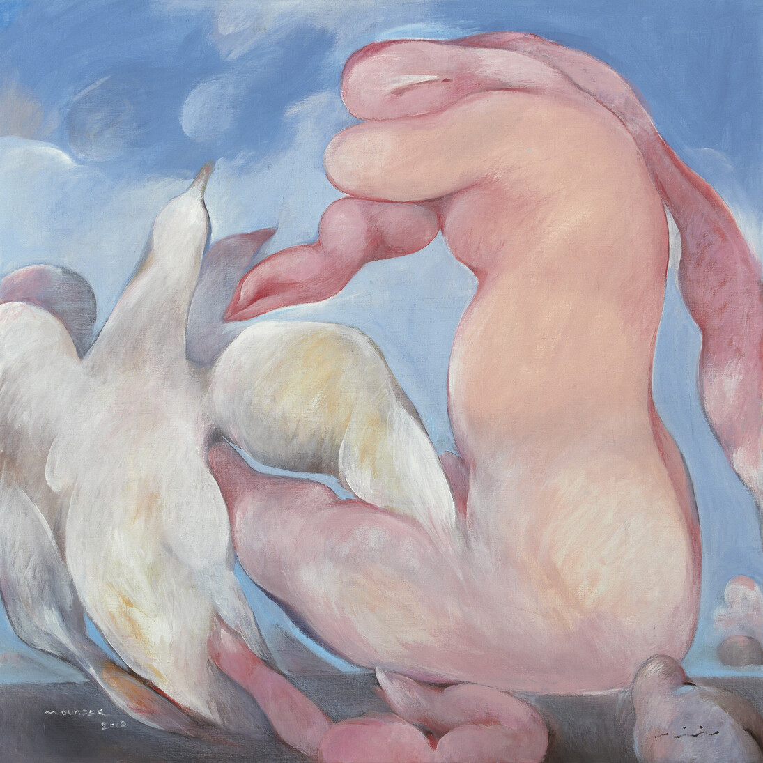 Mounzer Kamnakache, Untitled, 2012, Acrylic on canvas, 120 x 120 cm