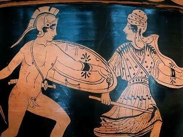 Achilles and Penthesilia, late 5th century BC