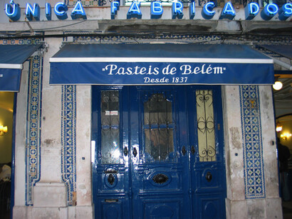 Entrada da tenda dos Pastéis de Belém